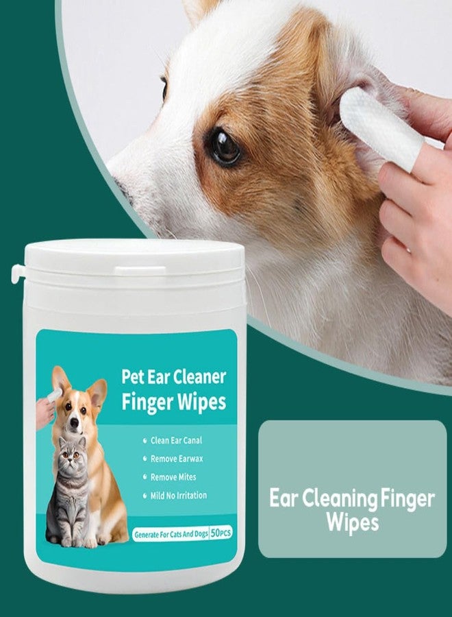 TASMAX 50 PCS Dog Ear Cleaner Wipes cat Ear Cleaner for Dogs cat Accessories All Dog Accessories for All Dogs Dog Ear Cleaner Solution Grooming Wipes Reduce Earwax Soothe Itching Relieve Inflammation - Image 4